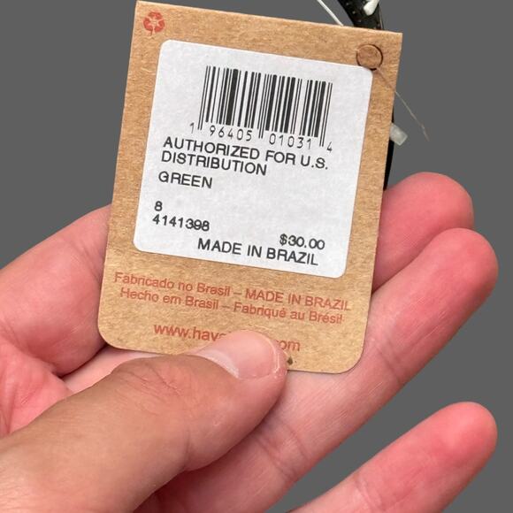 Havaianas Unisex Top Camo Sandal Bold Print Flip Flops Moss M8 NWT - Picture 3 of 5